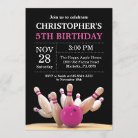 Bowling Anniversaire Invitation Anniversaire Fête