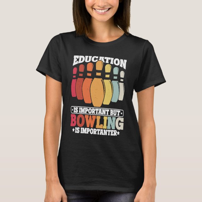 Bowling-Ausbildung Bowler Strike Bowling-Mannschaf T-Shirt (Vorderseite)