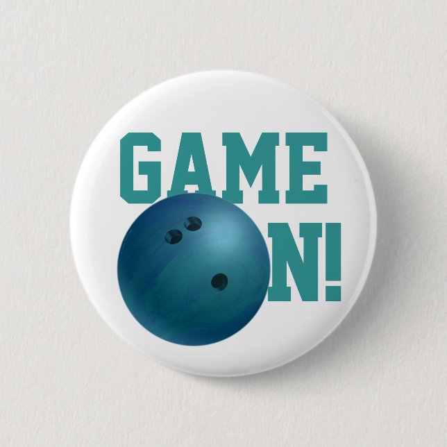 Bowling Ball Blue Button (Vorderseite)