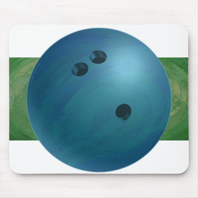 Bowling Ball Blue Mousepad (Vorne)