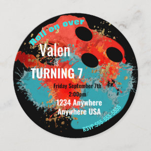 BOWLING BALL, Bowling, Geburtstagsparty Einladung