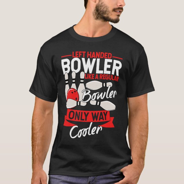 Bowling Ball Button Bowler Strike Bowling Fanatic  T-Shirt (Vorderseite)