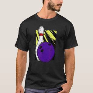 Bowling Ball Button Buttone Strike Spare Split 710 T-Shirt