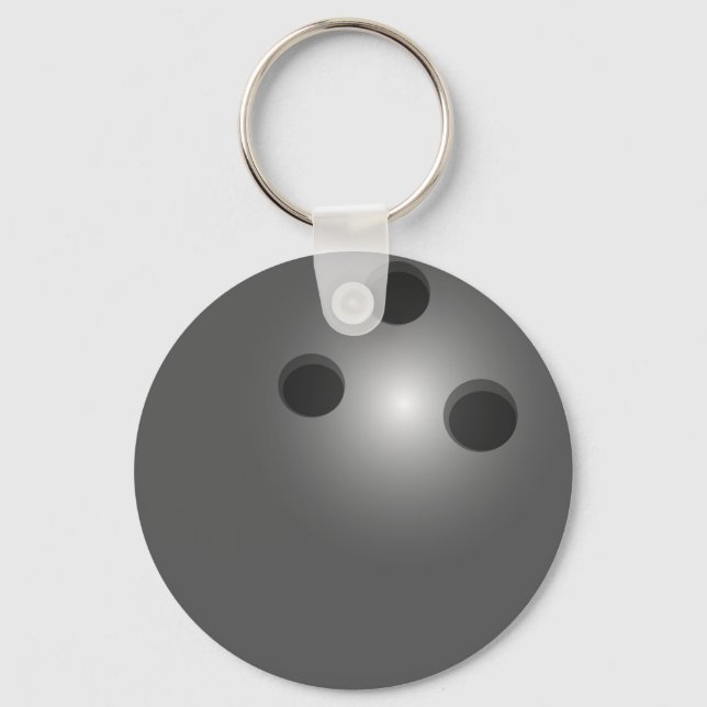 Bowling Ball Button Schlüsselanhänger (Vorderseite)