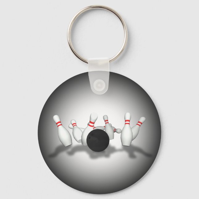 Bowling Ball & Buttone: 3D-Modell: Schlüsselanhäng Schlüsselanhänger (Vorderseite)