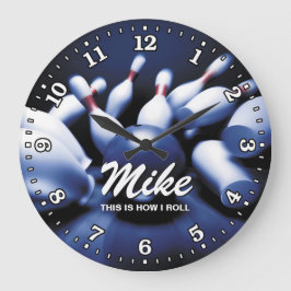 Bowling Ball Buttone Man Höhle personalizable Uhr