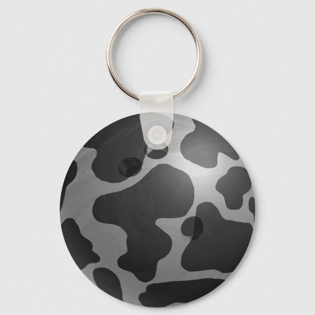 Bowling Ball Cow Gray Schlüsselanhänger (Vorderseite)