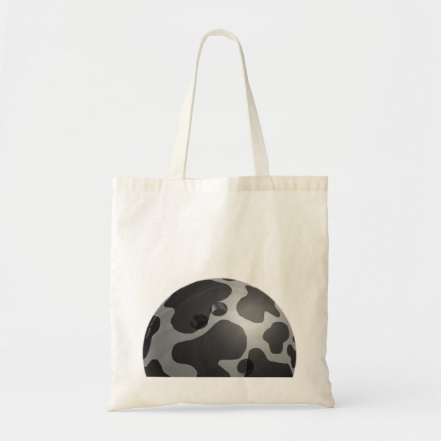 Bowling Ball Cow Gray Tragetasche (Vorne)