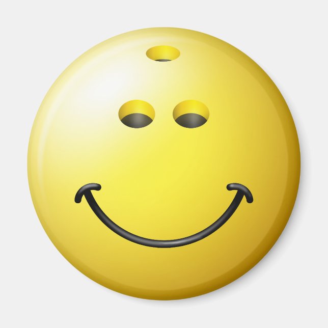 Bowling Ball Face Magnet (Vorne)