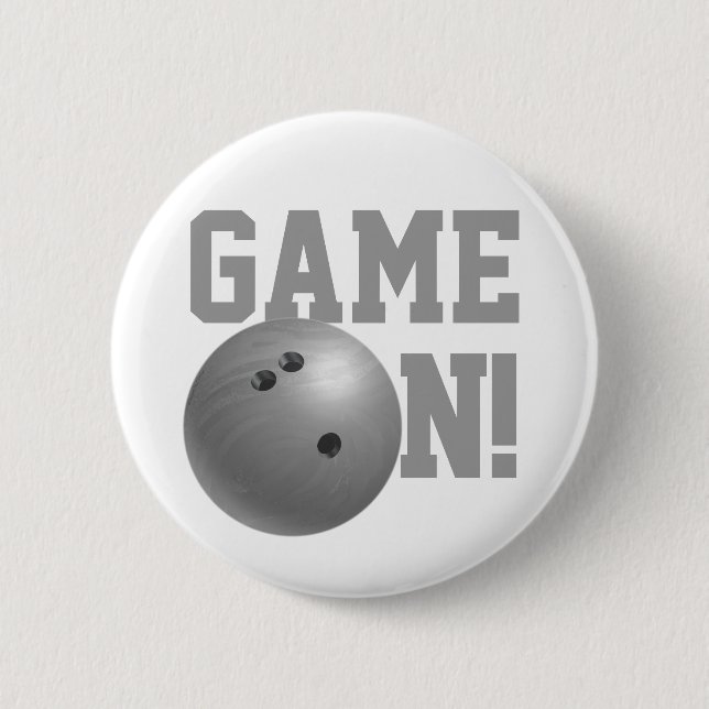 Bowling Ball Gray Button (Vorderseite)