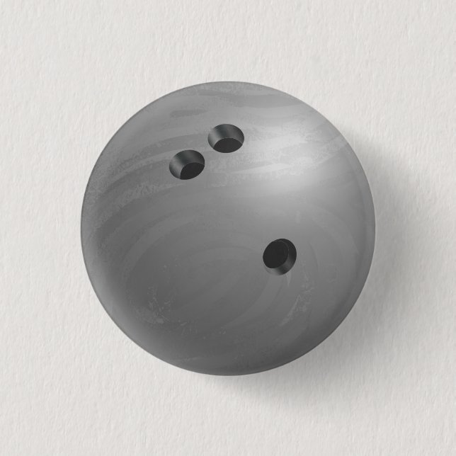 Bowling Ball Gray Button (Vorderseite)