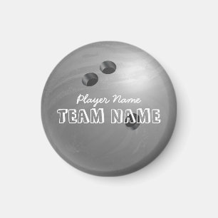 Bowling Ball Gray Magnet