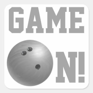 Bowling Ball Gray Quadratischer Aufkleber