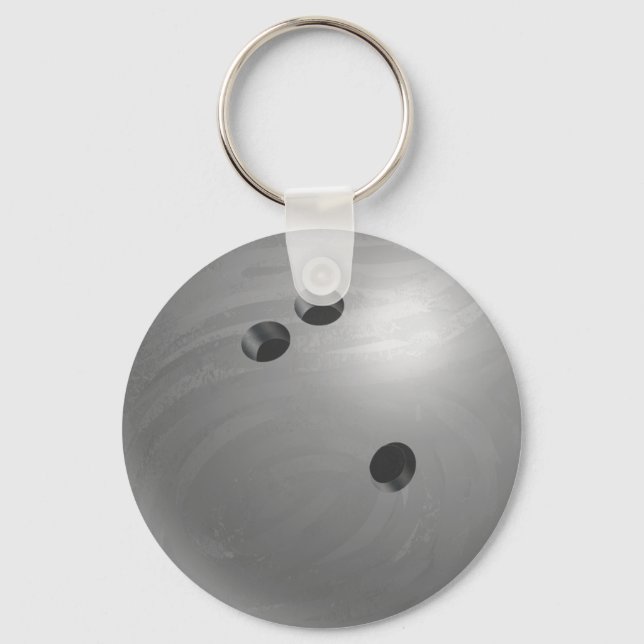 Bowling Ball Gray Schlüsselanhänger (Vorderseite)