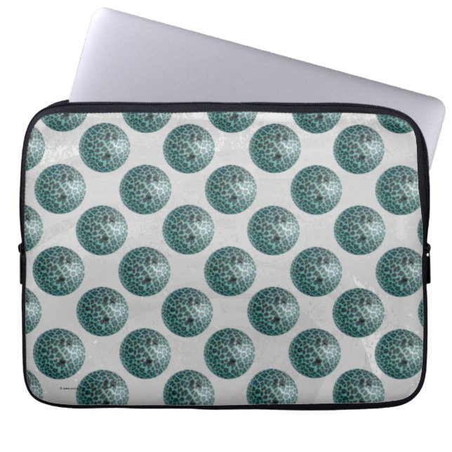 Bowling Ball Leopard Aquamarin Laptopschutzhülle (Vorderseite)