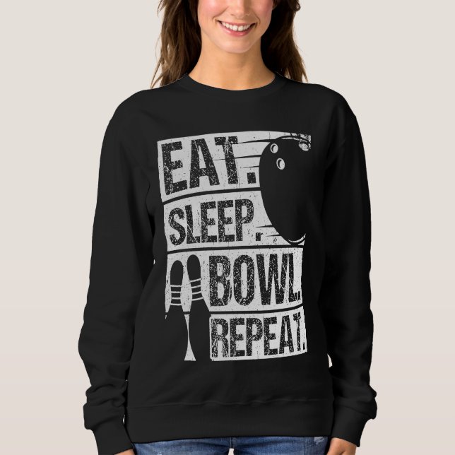 Bowling Ball Pin Bowler Strike Bowling Fanatic Bow Sweatshirt (Vorderseite)