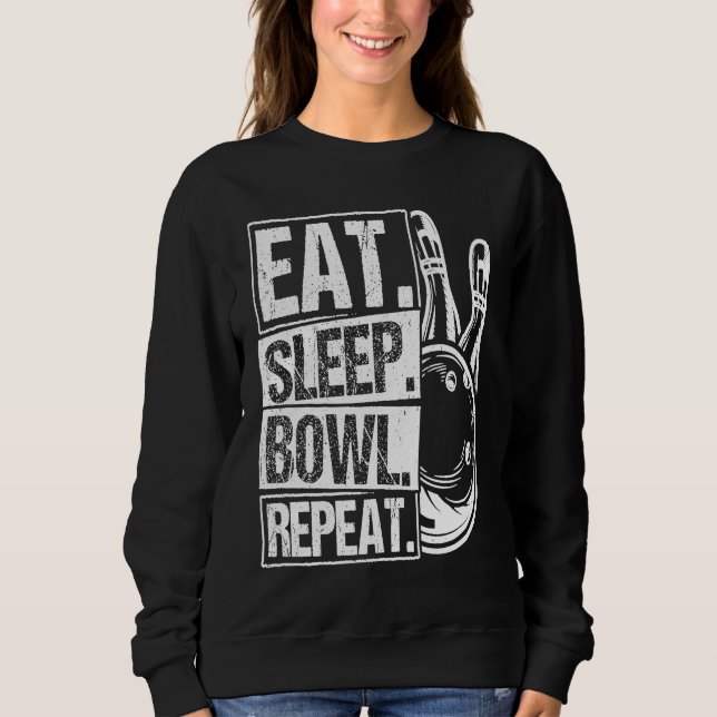 Bowling Ball Pin Bowler Strike Bowling Fanatic Bow Sweatshirt (Vorderseite)