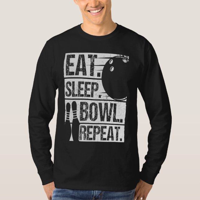Bowling Ball Pin Bowler Strike Bowling Fanatic Bow T-Shirt (Vorderseite)