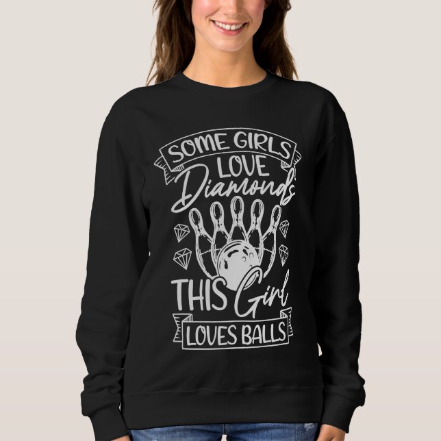Bowling Ball Pin Bowler Strike Bowling Team Bowlin Sweatshirt (Vorderseite)