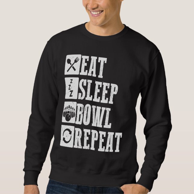 Bowling Ball Pin Bowler Strike Bowling Team Bowlin Sweatshirt (Vorderseite)