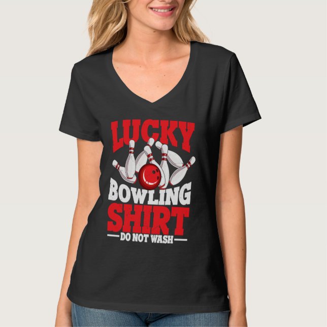 Bowling Ball Pin Bowler Strike Bowling Team Bowlin T-Shirt (Vorderseite)