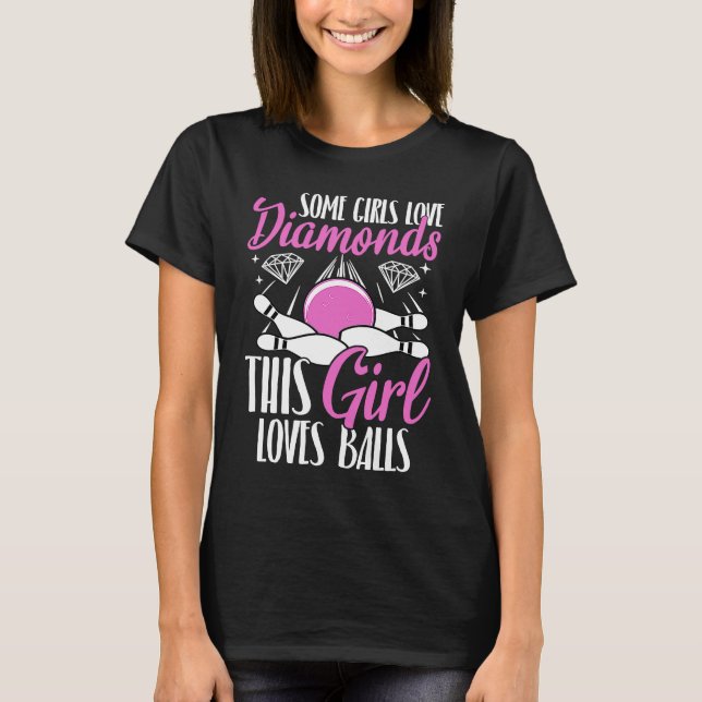 Bowling Ball Pin Bowler Strike Team Bowling Alley  T-Shirt (Vorderseite)