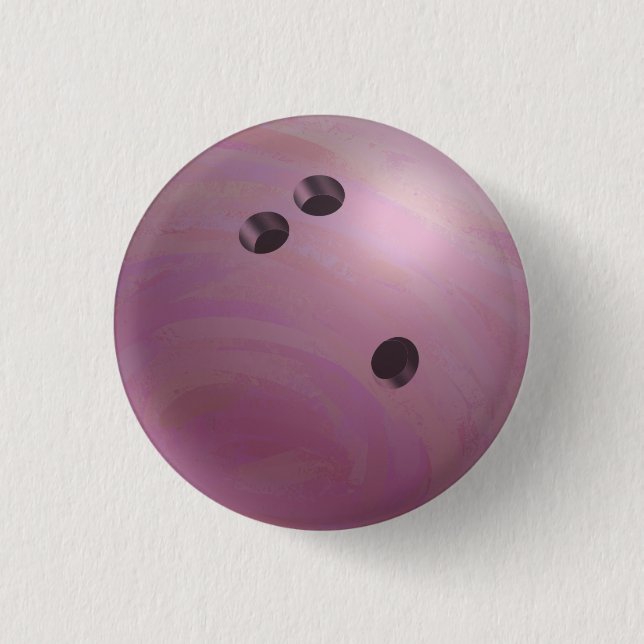 Bowling Ball Pink Button (Vorderseite)