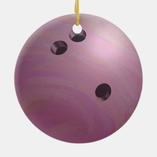 Bowling Ball Pink Keramikornament (Hinten)