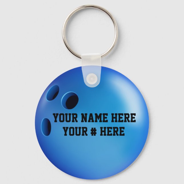 Bowling Ball Schlüsselanhänger Personalisieren Sie (Vorderseite)