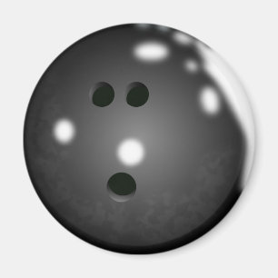 Bowling Ball (schwarz) Magnet