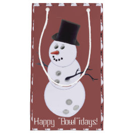 Bowling Ball Snowman Weihnachten Kleine Geschenktüte