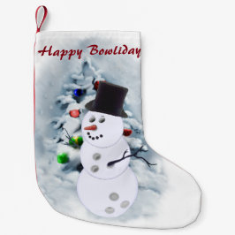 Bowling Ball Snowman Weihnachten Kleiner Weihnachtsstrumpf
