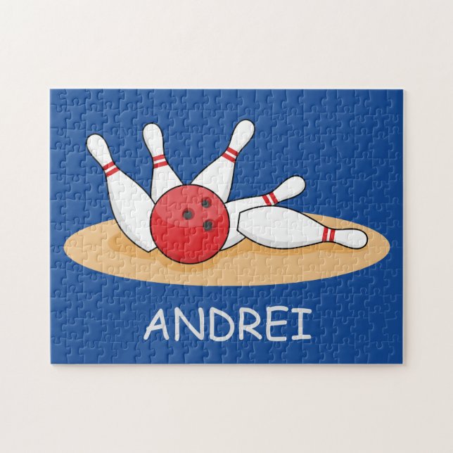 Bowling Ball Strike Skittles personalisieren (Horizontal)