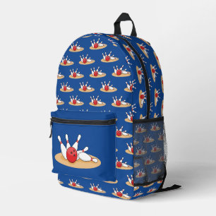 Bowling Ball Strikte Skittles Muster Bedruckter Rucksack