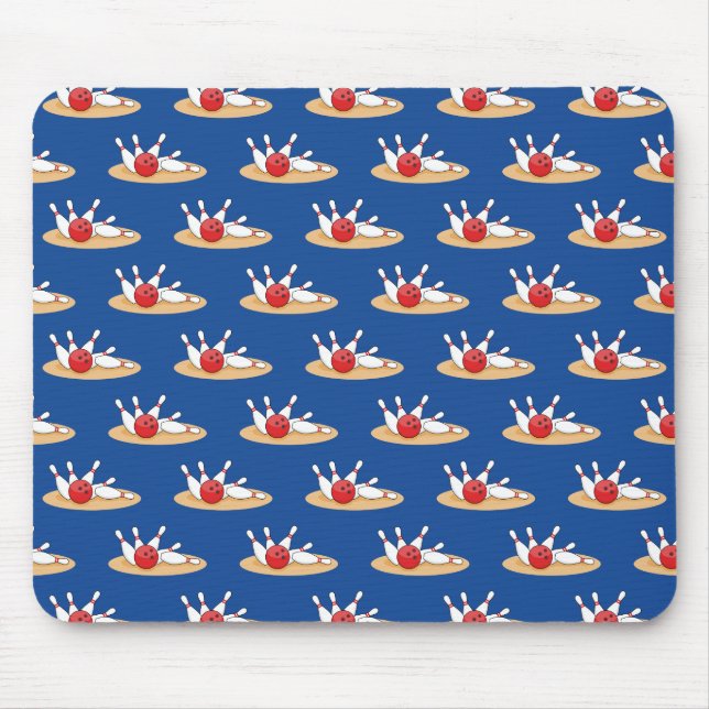 Bowling Ball Strikte Skittles Muster Mousepad (Vorne)