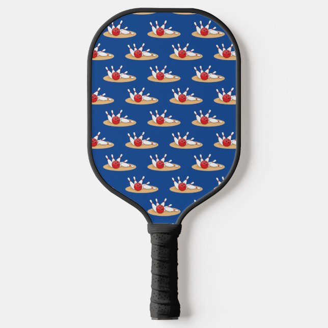Bowling Ball Strikte Skittles Muster Pickleball Schläger (Vorderseite)