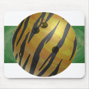 Bowling Ball Tiger Gelb Mousepad