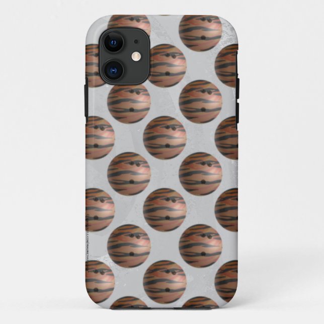 Bowling Ball Tiger Orange Case-Mate iPhone Hülle (Rückseite)