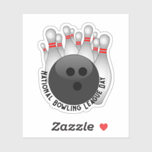 Bowling Ball und Bowling Buttone Aufkleber