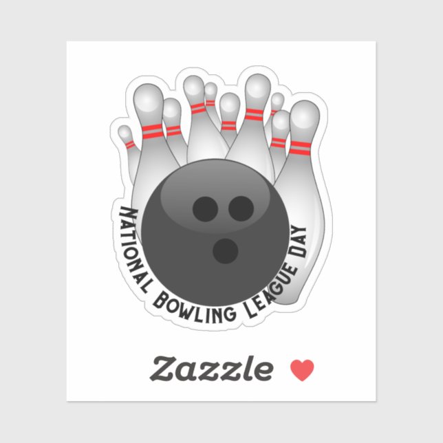 Bowling Ball und Bowling Buttone Aufkleber (Blatt)