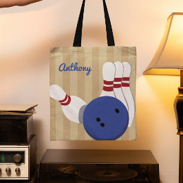 Bowling Ball und Buttone Personalisiert Tasche