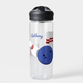 Bowling Ball und Buttone Personalisiert Trinkflasche