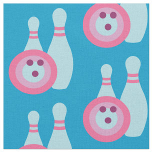 Bowling Ball und Buttone Stoff
