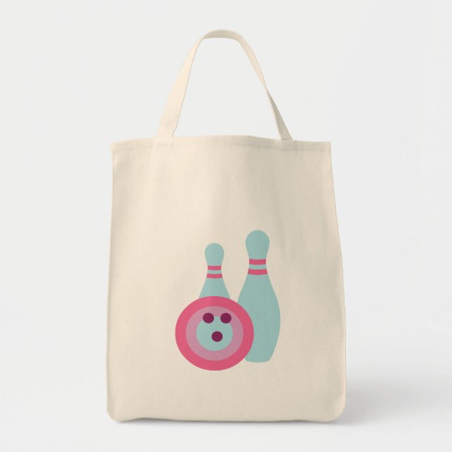 Bowling Ball und Buttone Tragetasche (Vorne)