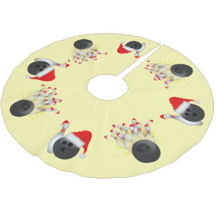 Bowling Ball und Buttone Weihnachten Polyester Weihnachtsbaumdecke