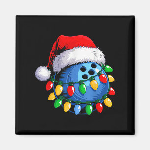 Bowling Ball Weihnachtsmannmütze Weihnachten Bowli Magnet