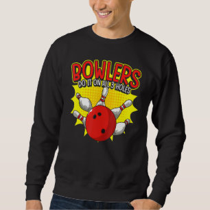 Bowling Balls Spaß und Bowler Sweatshirt