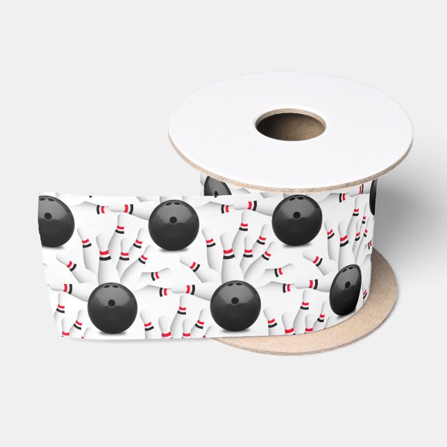 Bowling Balls und Buttone Satinband (Spule)