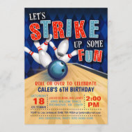 Bowling Birthday Einladung