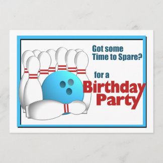 Bowling Birthday Einladung